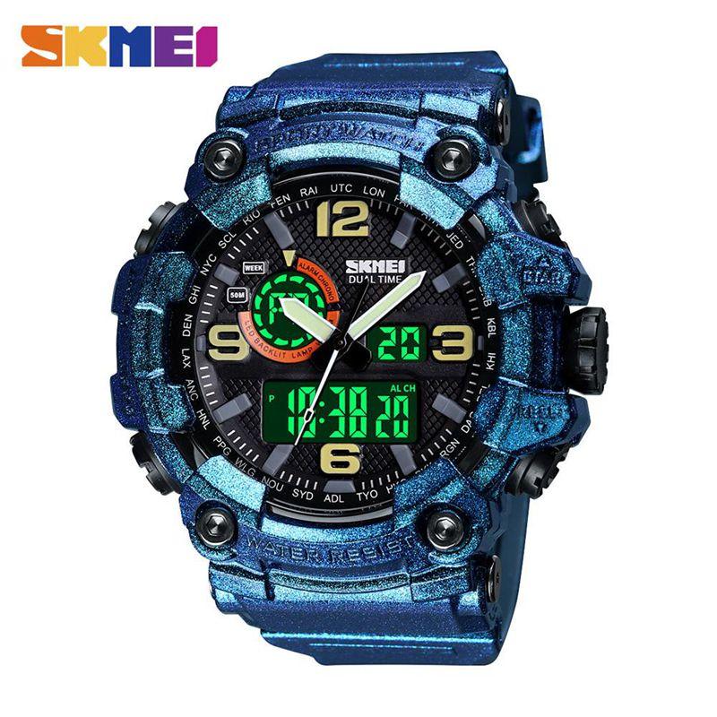 SKMEI 1520 Multifunction LED Light Waterproof Dual Display Sport