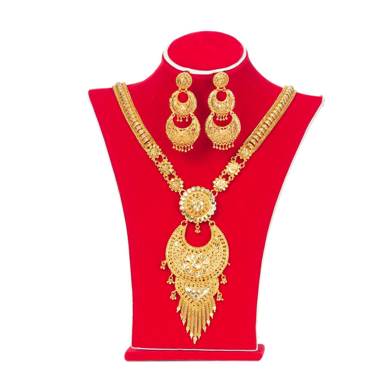 Gold Plated Rani Haar Set Designed For 