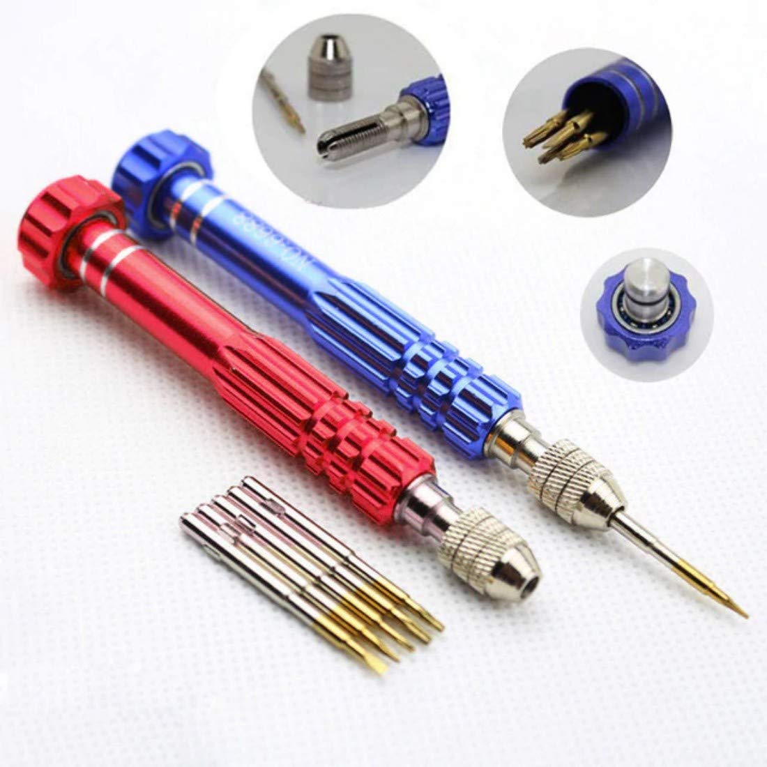Multi-Use Micro Precision Screwdriver Set Handle With 5 in 1 Bits ...