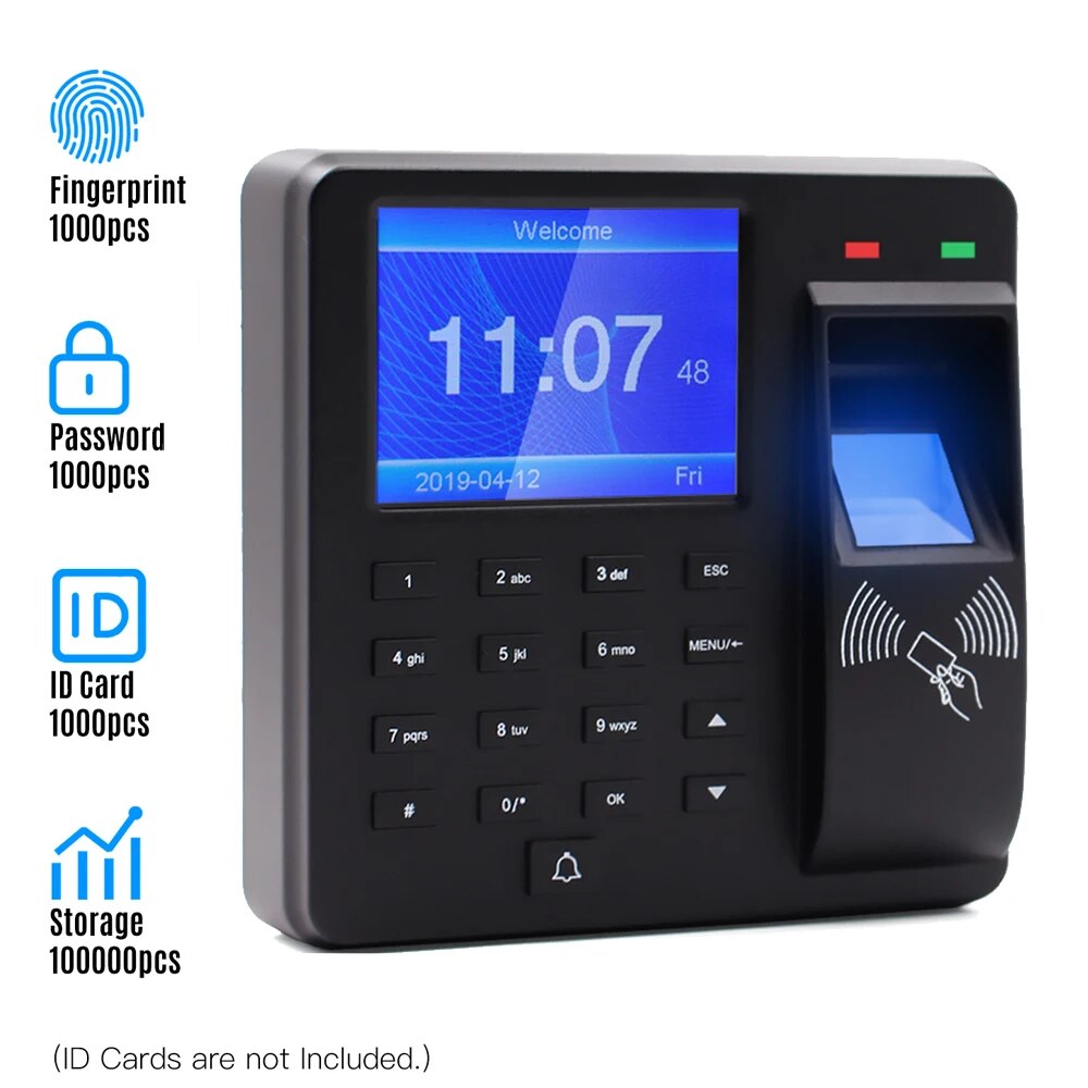 M10 Access Control Biometric Time Attendance Machine Fingerprint ...