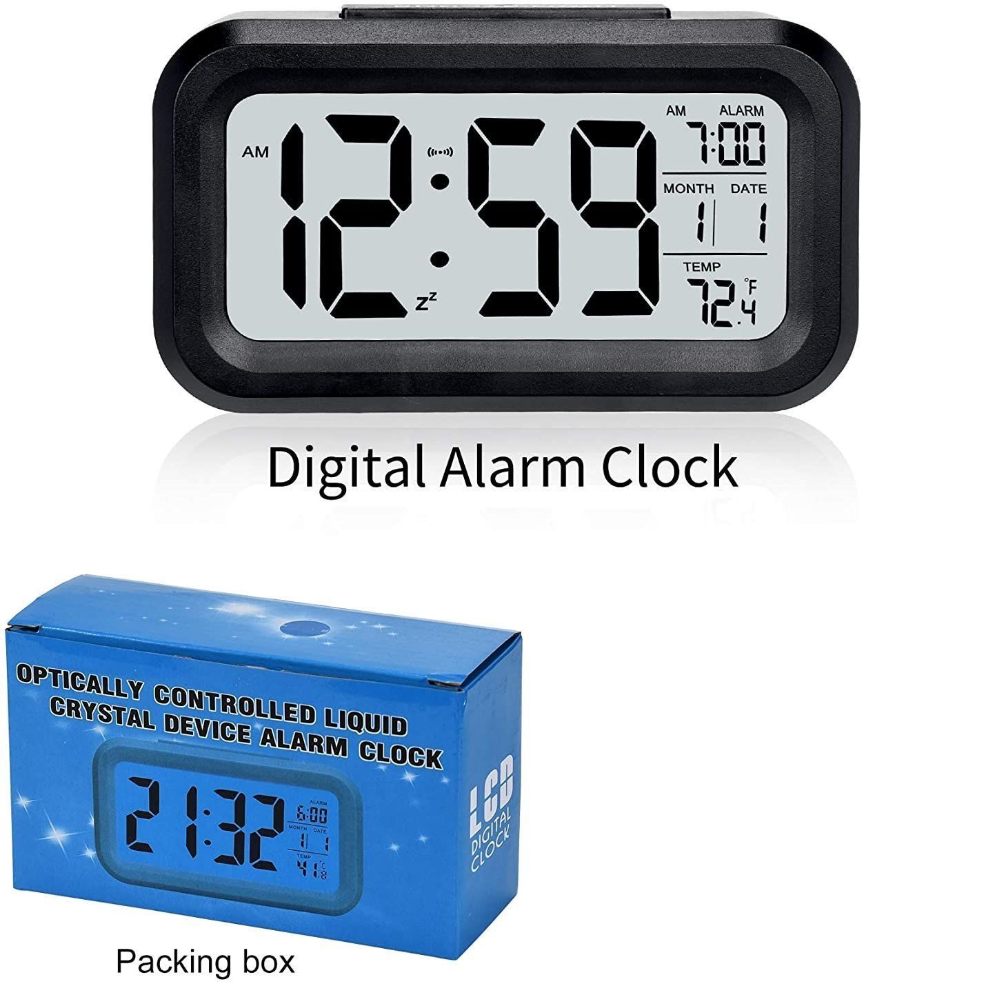 Digital Table Alarm Clock With Time ,Date ,light, Tempurate Function
