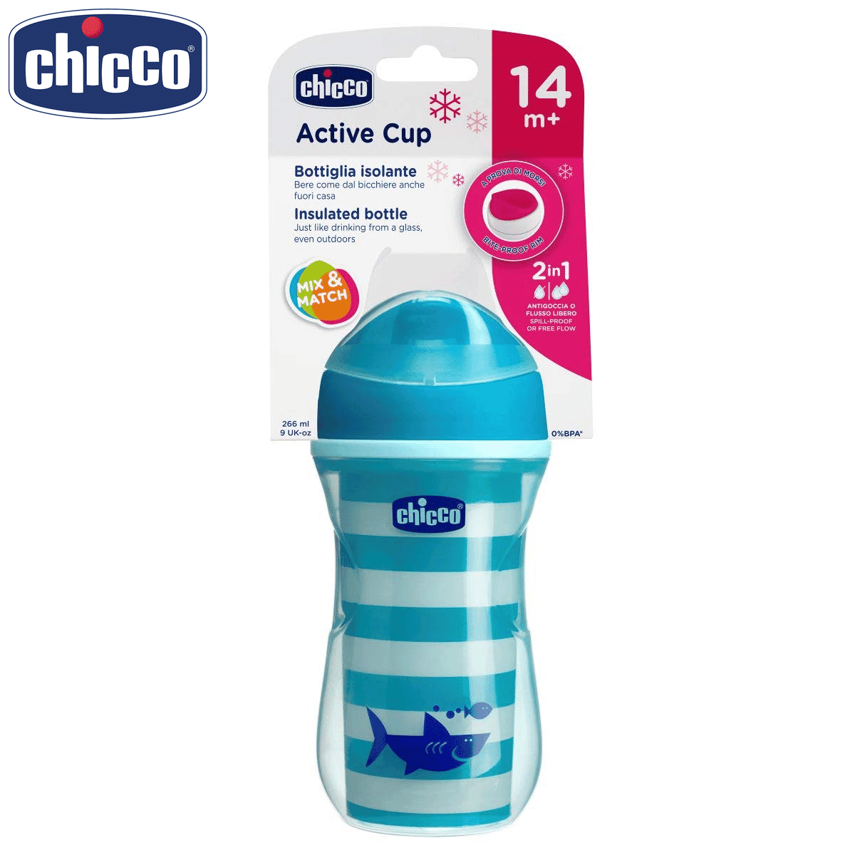 Chicco Active Cup 14M+ Boy 266 ml