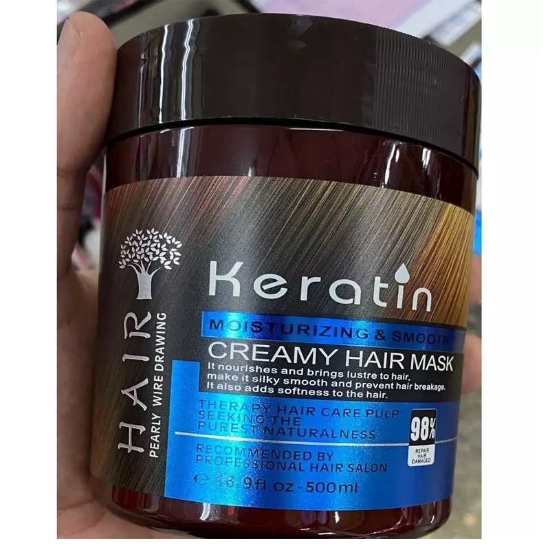 Keratin Moisturizing & Smooth Creamy Hair Mask 500ml