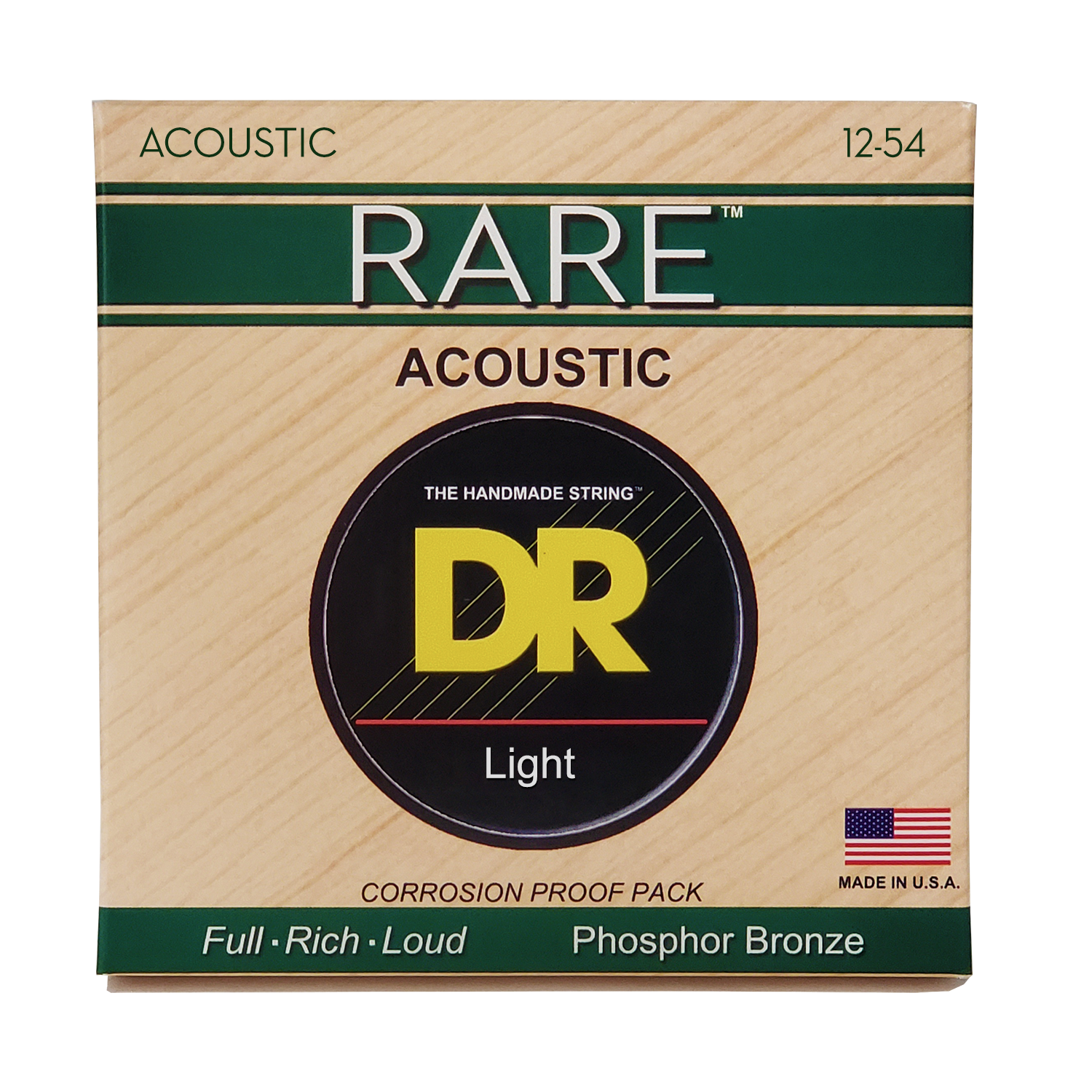 DR Strings RPM-12 Rare Phosphor Bronze Acoustic Guitar Strings - .012 - .054 Light