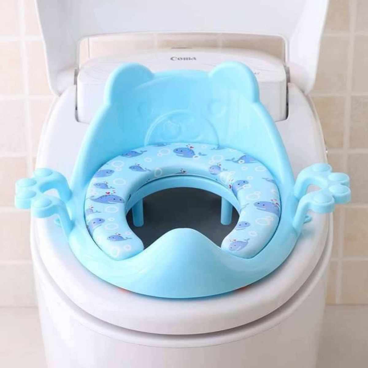 Frog Shape Baby Unisex Soft Padded Round Potty Training Toilet Seat with  Handles: Buy Online at Best Prices in Nepal | Daraz.com.np