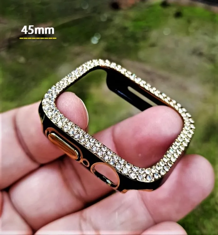 Real diamond apple online watch case