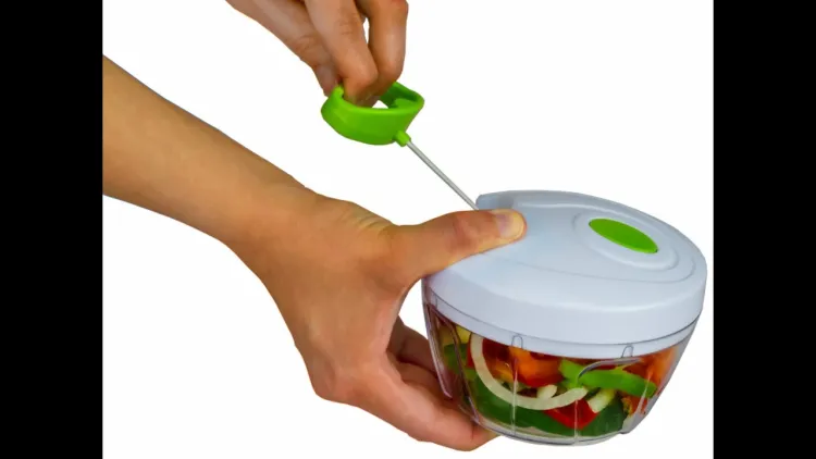 Crank Chop Food Chopper and Processor - Chop Dice Puree Vegetables Onions  Tomatoes Garlic Meats and Nuts in Just Seconds for Delicious Meals -  Perfect