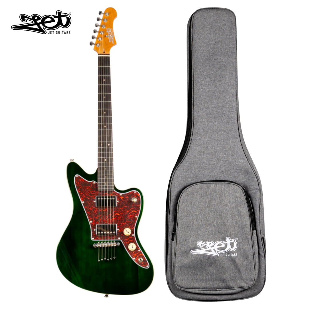 Jet Guitars JJ 350 GR R HH Roasted Maple Jazzmaster Green w/ Gigbag