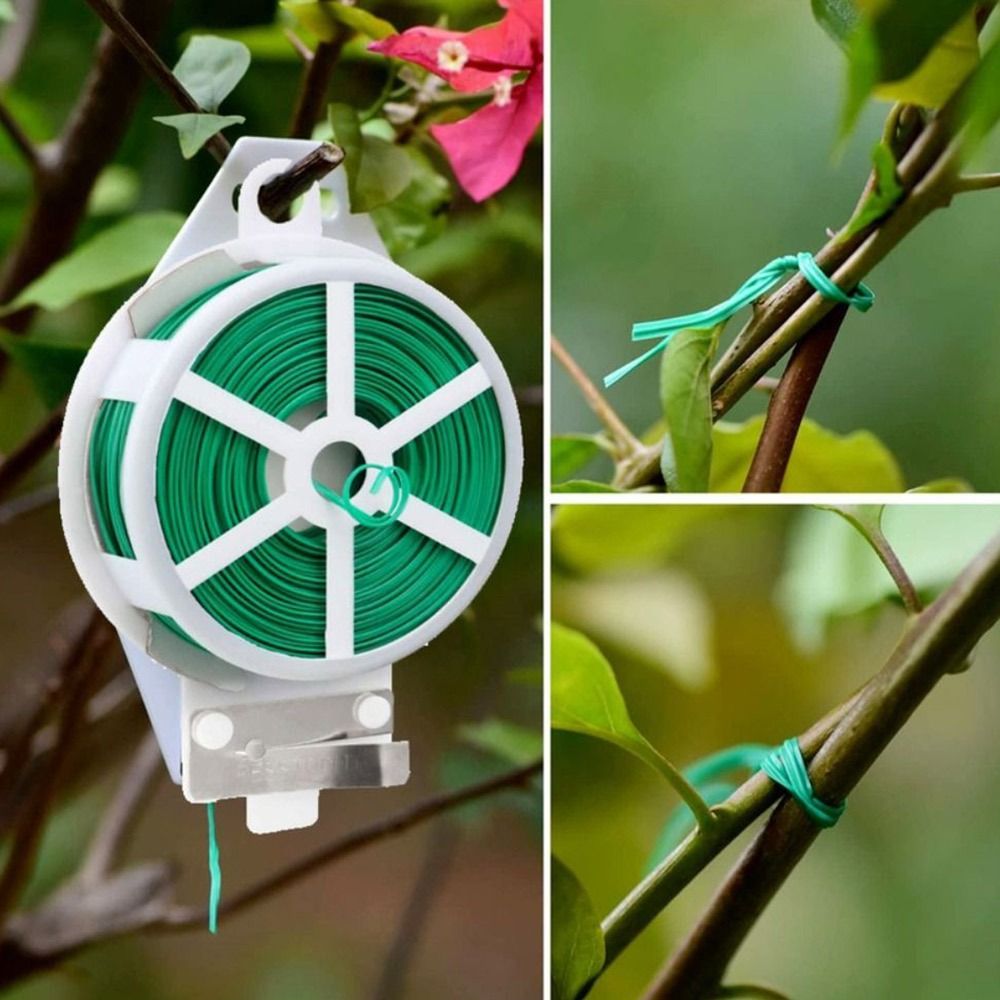 Wire Planting Ropes Reusable 20/50/100m Garden Cable Ties Plant Twist Ties Plant Climbing ...