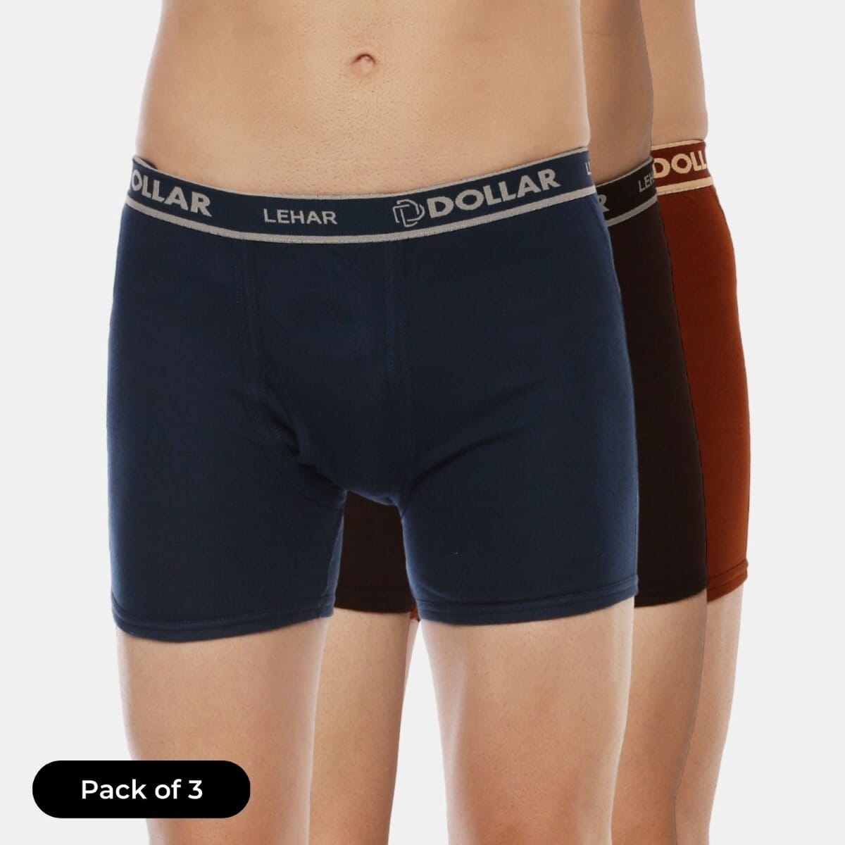 Pack of 3) Dollar Men Interlock Comfy Cotton Boxer Brief Underwear Colors  Vary, Underwear For Men