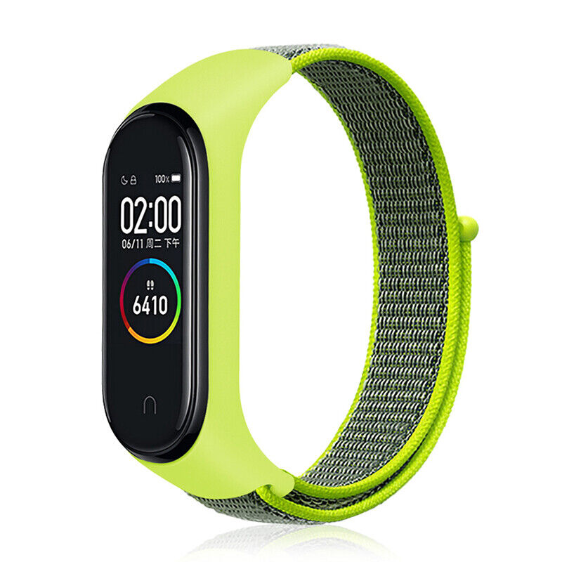 Replacement For Xiaomi Mi Band 3/4/5/6/7 Black Silicone Nylon Sports