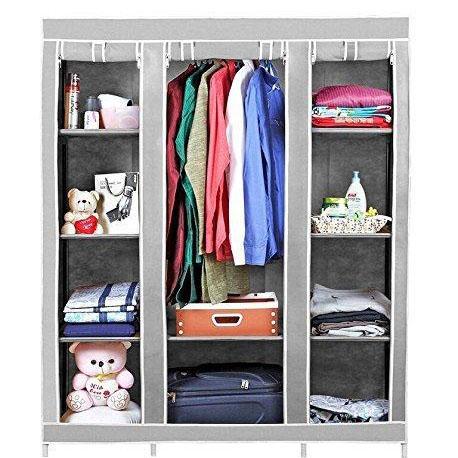 Aventure Folding Wardrobe (68150) Non Woven Fabric Cloth Wrought Iron Almirah For Daily Use