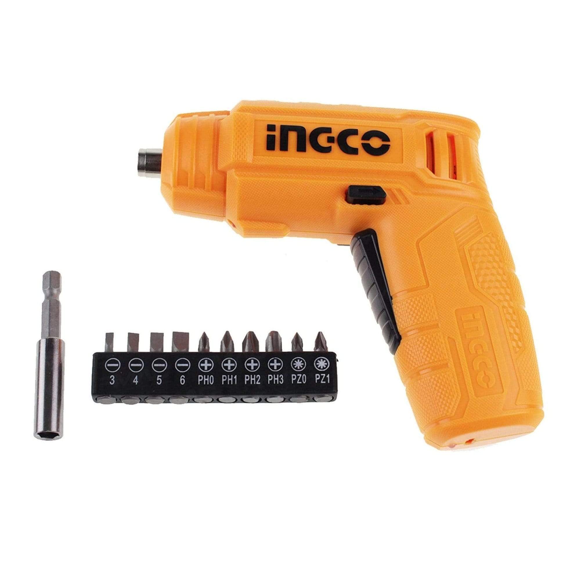 4V cordless drill screwdriver set Ingco With 10pcs 25mm Cr V bits Holder With 1pcs magnetic bit holder Daraz .np