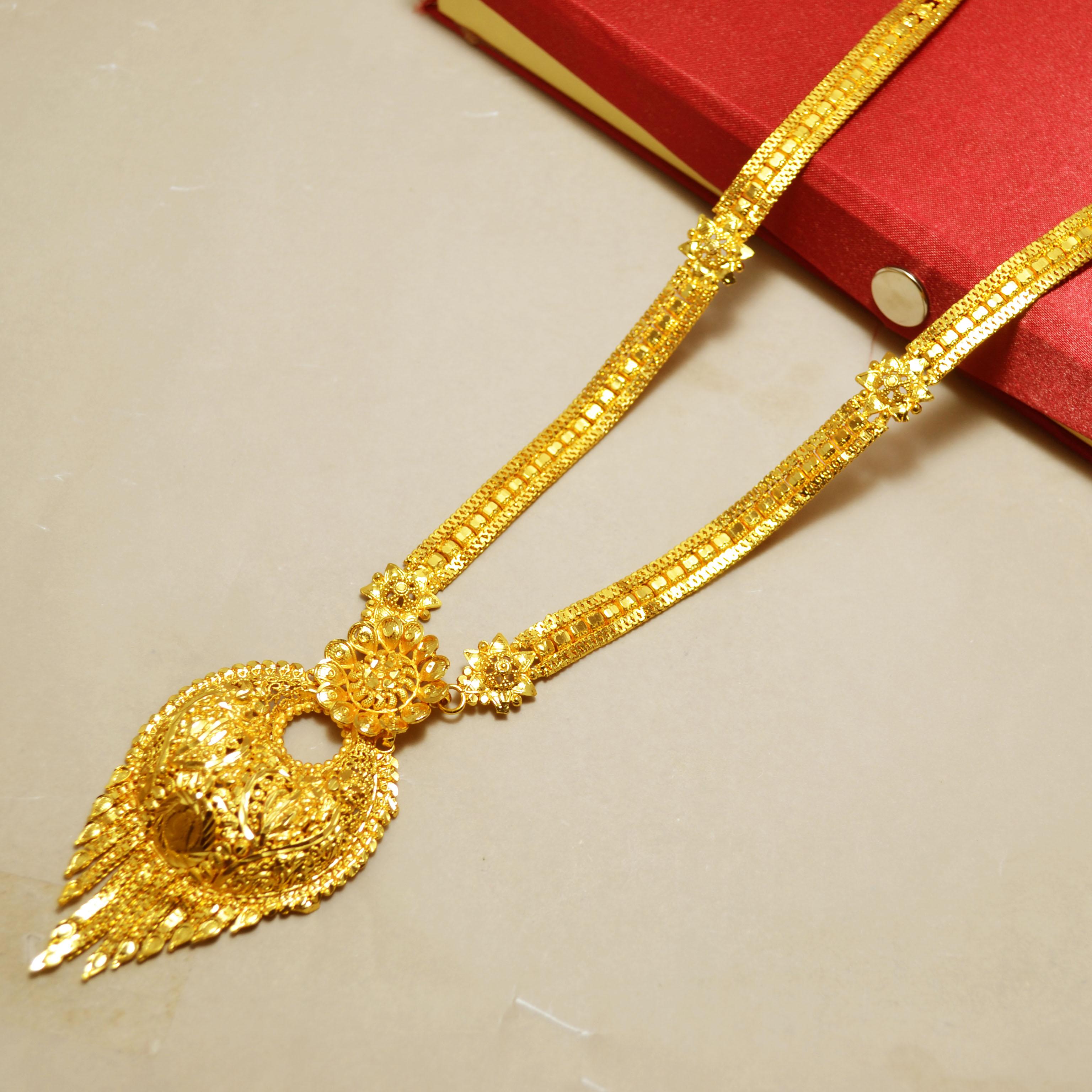 Gold Plated Rani Haar Necklace For 