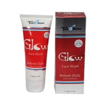 true derma glow face wash