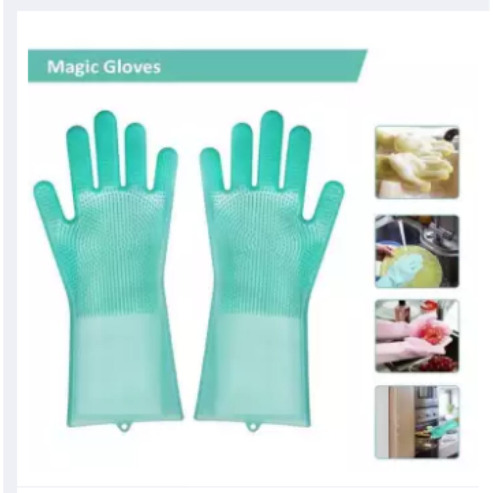 Magic Silicone Dishwashing Gloves Kitchen Tool For Cleaning, Dish Washing, Washi