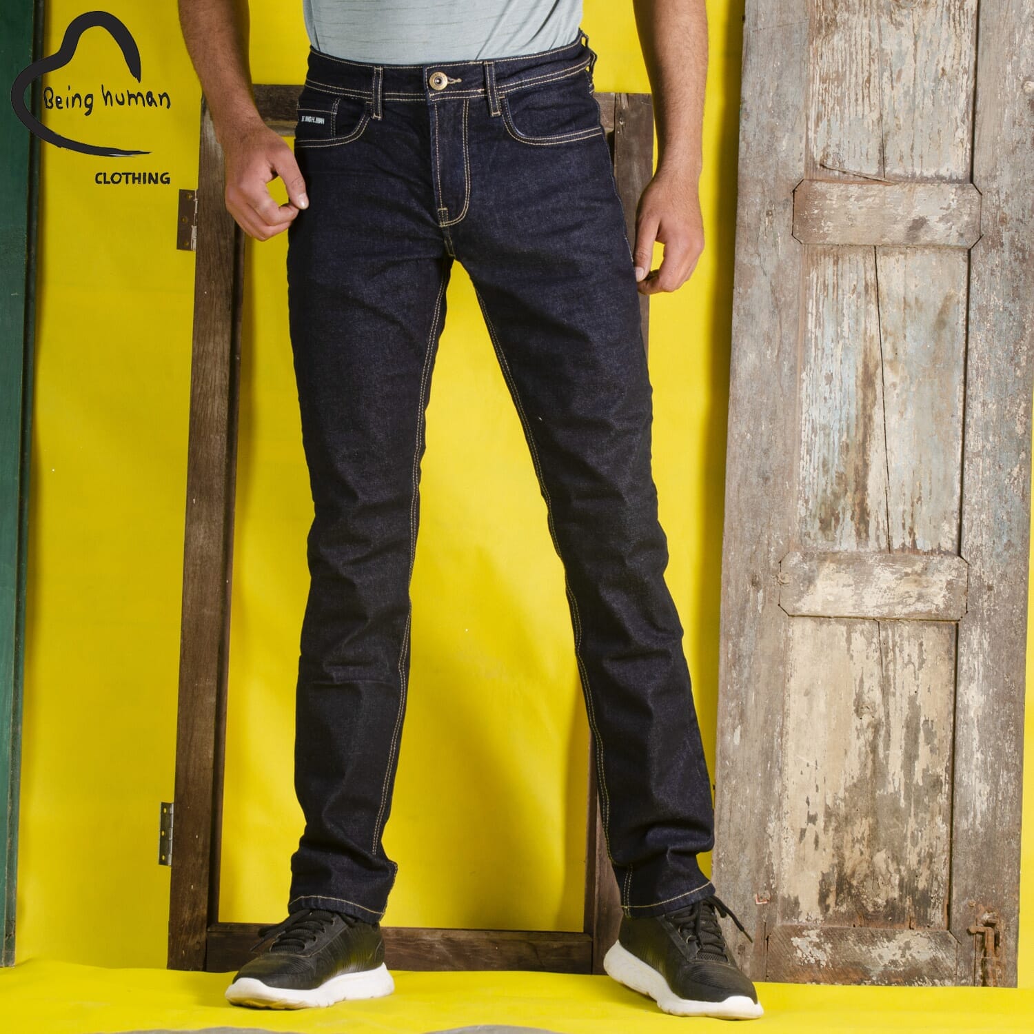 BEING HUMAN Slim Jeans Denim Pants For 
