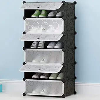 Diy 1 X 6 Cube Shoe Rack Wardrobe Box Storage Closet Organizer