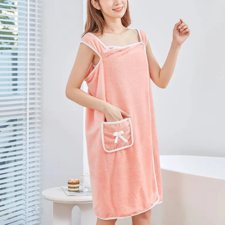 Wearable bath microfiber discount towel