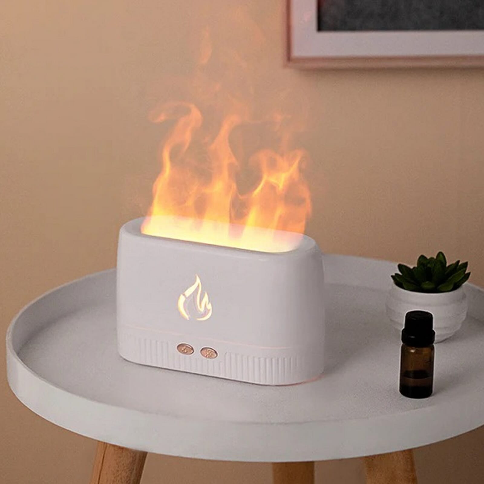 Flame Aroma Diffuser 200ml, Quiet Aromatherapy Humidifier With Auto Shut-Off