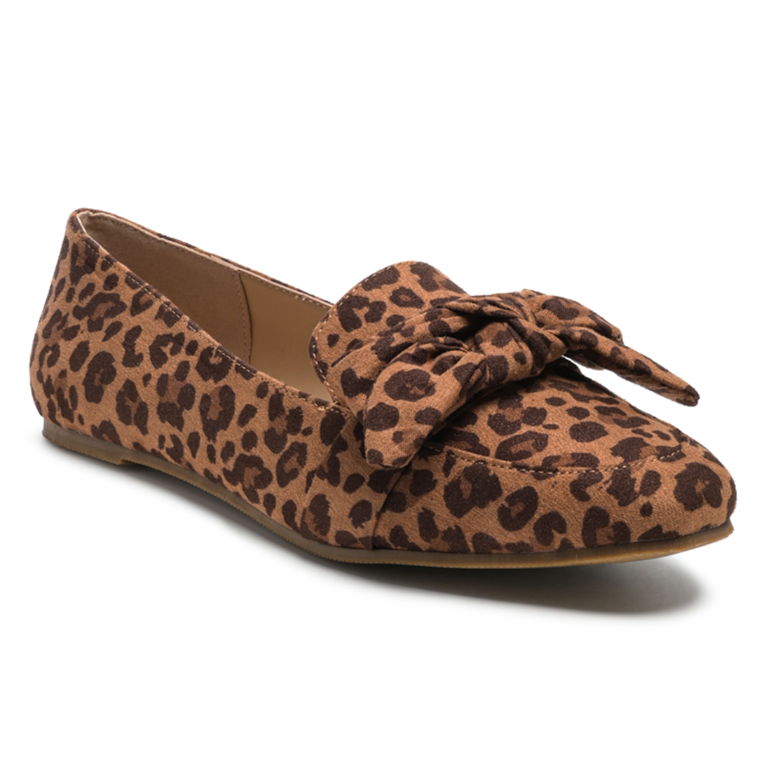 leopard pointed toe loafers