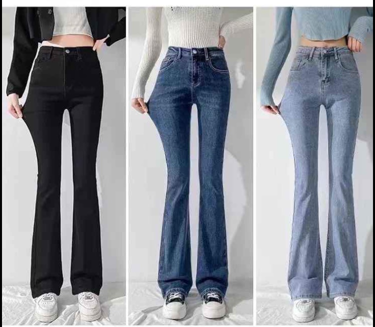 Women's Jeans MID-Waist Straight Leg Loose Elastic Lightweight Belly  Control Stylish Jeans - China Jeans and Skinny Jeans price |  Made-in-China.com