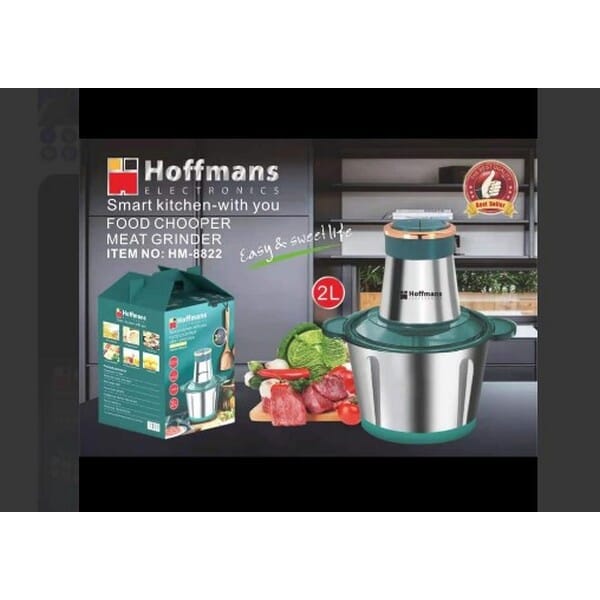 HM8822 Hoffmans 2L Electric Chopper Electric Meat Grinder, 2L Meat