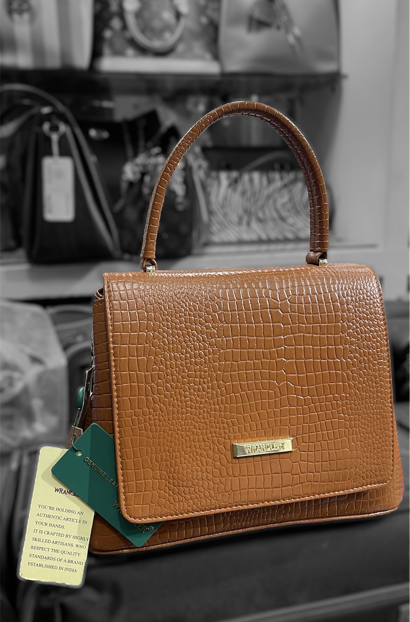 wrangler leather bag