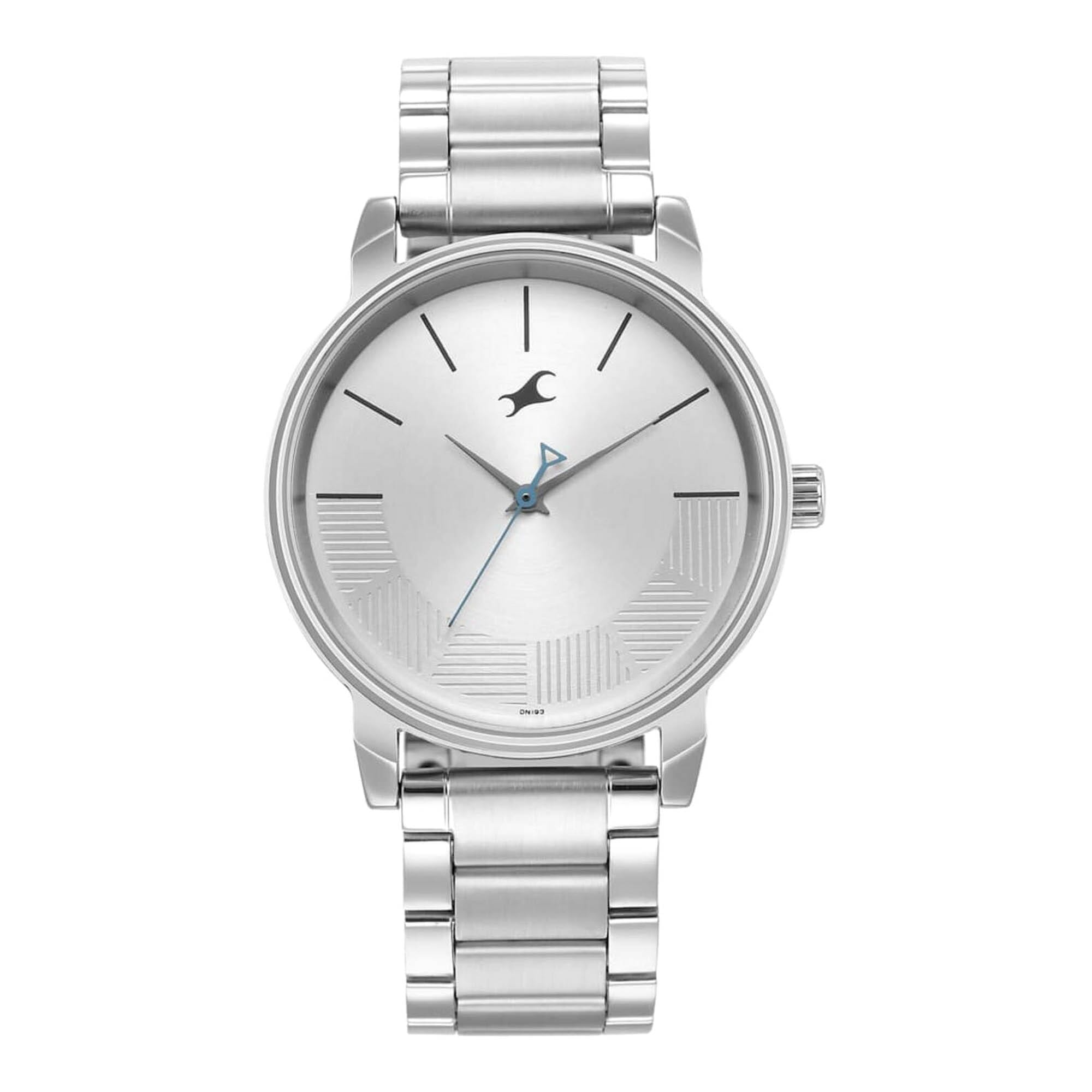 Fastrack watch silver colour hot sale