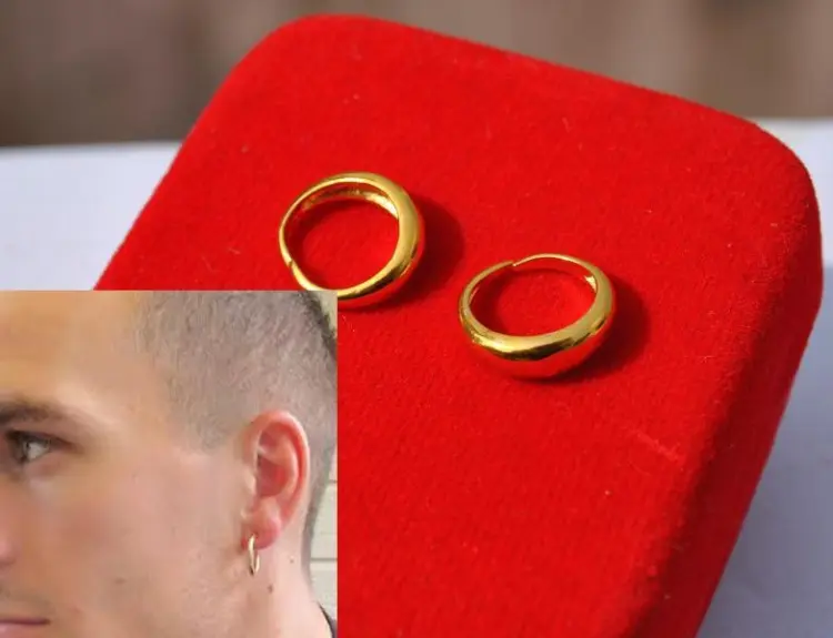 Aggregate 157+ mens gold sleeper earrings latest esthdonghoadian