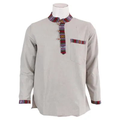 Traditional Indian Men's Shirt Pakistan Kurti Long Top Spring Blouse |  Indian Male Shirt | suturasonline.com.br