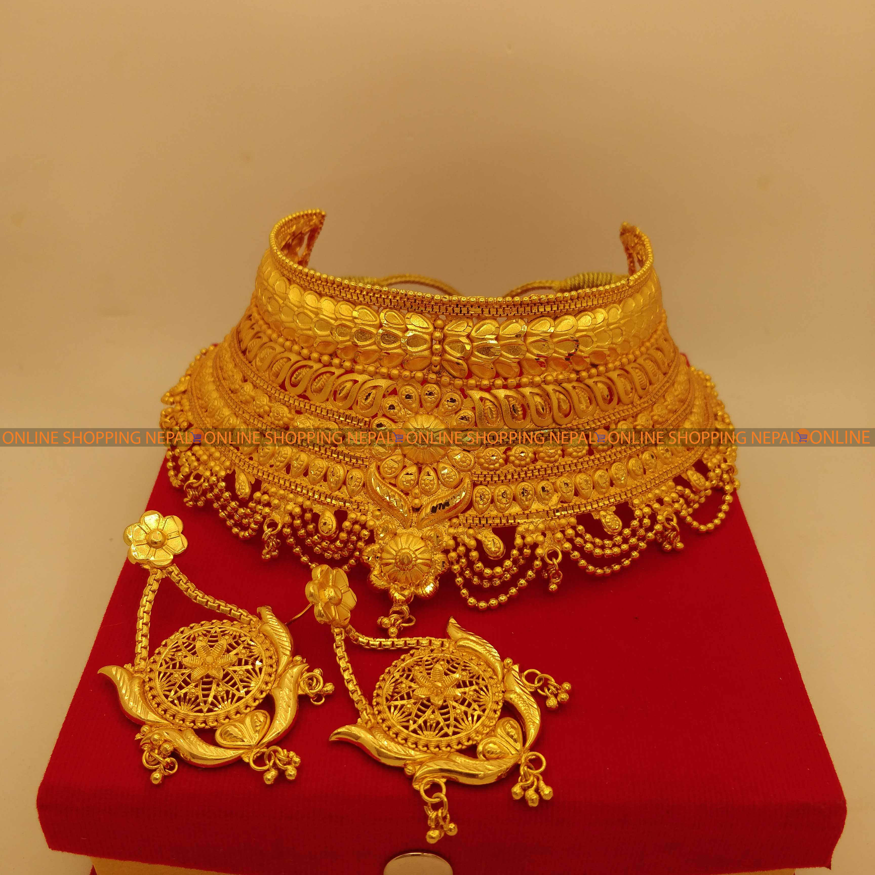 Gold Plated Choker Necklace For Women 