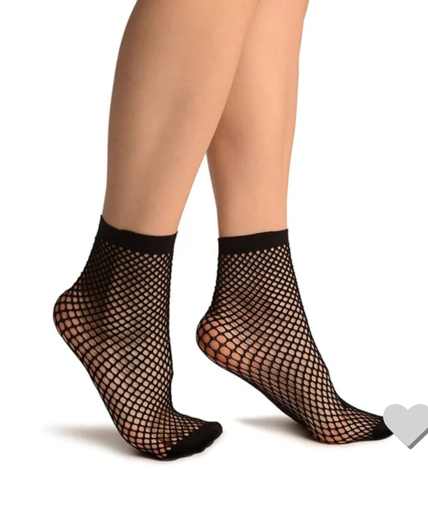 Black Fishnet Socks For Women - 1 Pair 