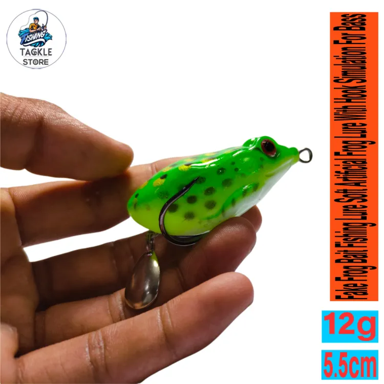 5.5cm 12g Fake Frog Bait Fishing Lure Soft Artificial Frog Lure