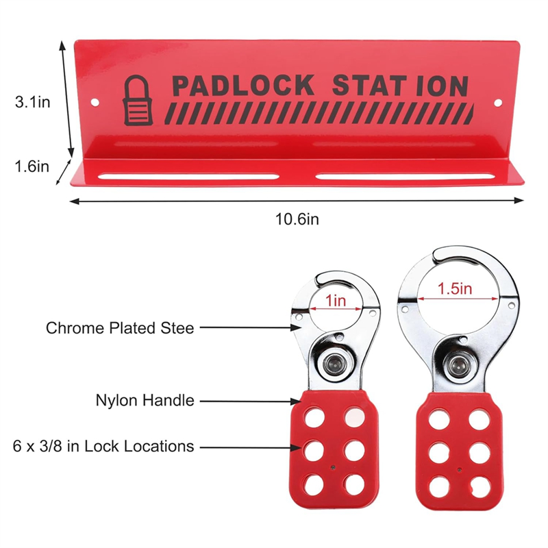 ARELENE Lockout Tagout Station with 10 Keyed Different Safety Padlocks ...