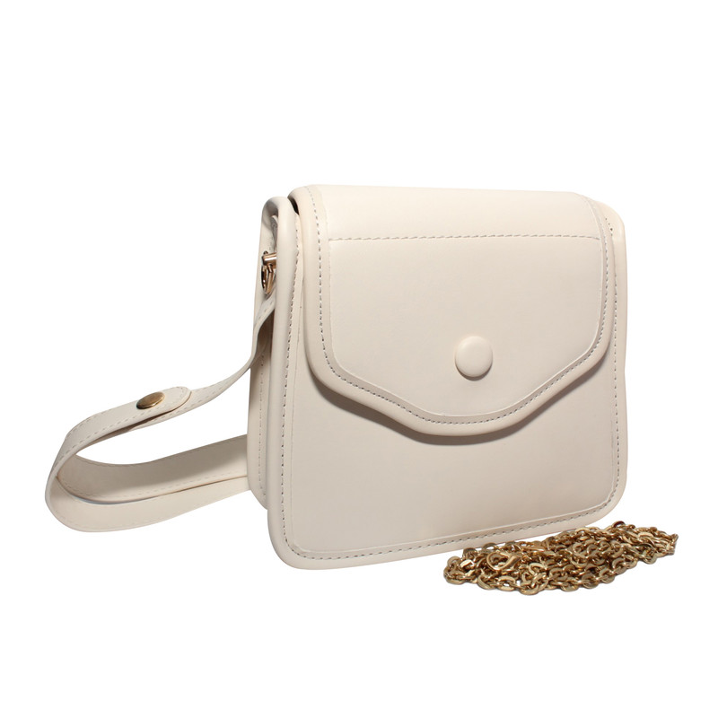 White discount side purse