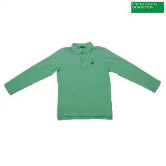 benetton long sleeve polo shirt