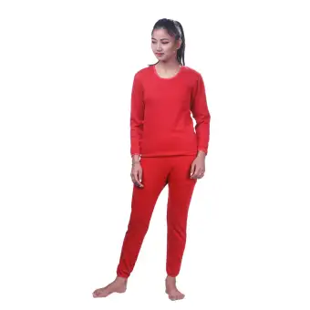 red long johns for women