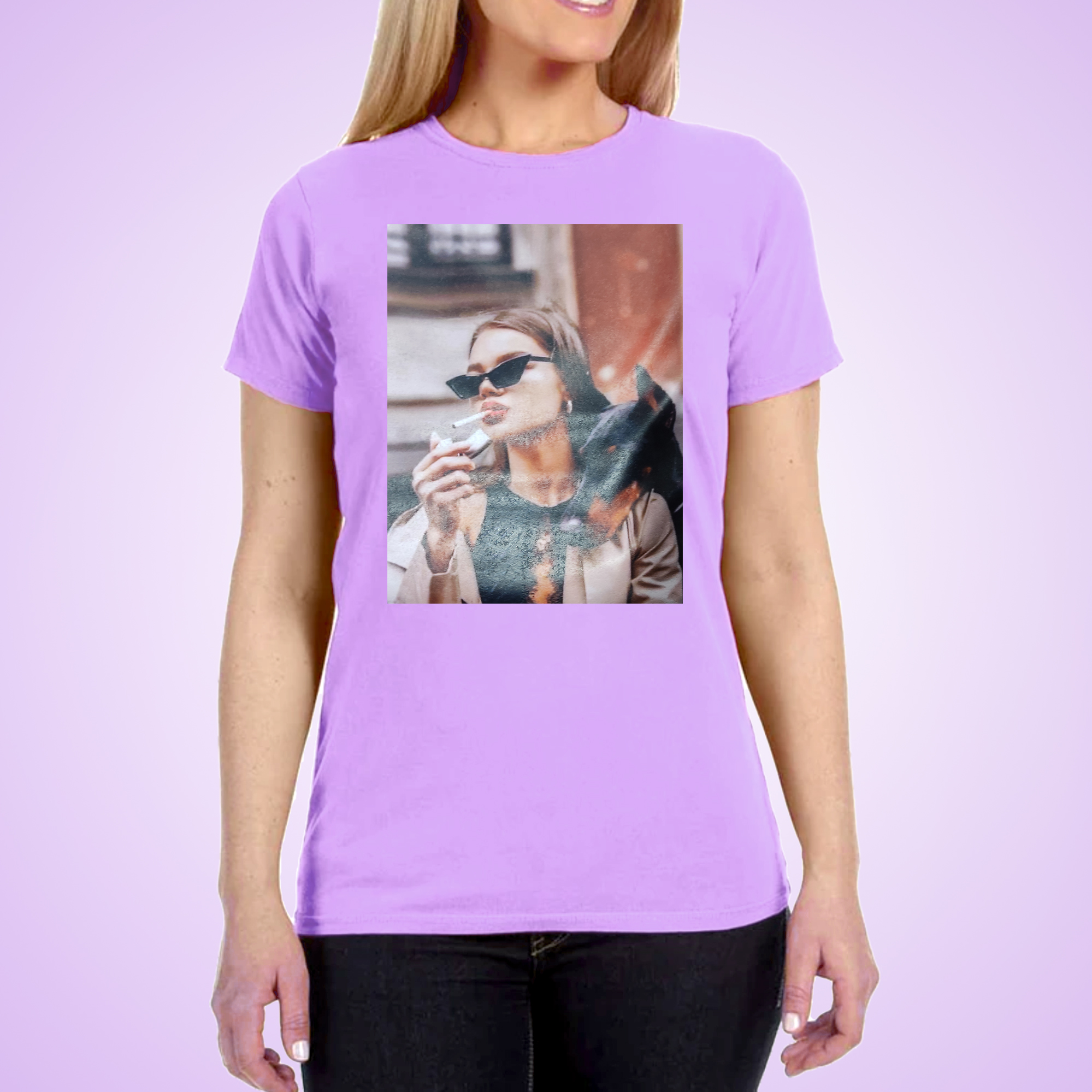 light purple t shirt womens