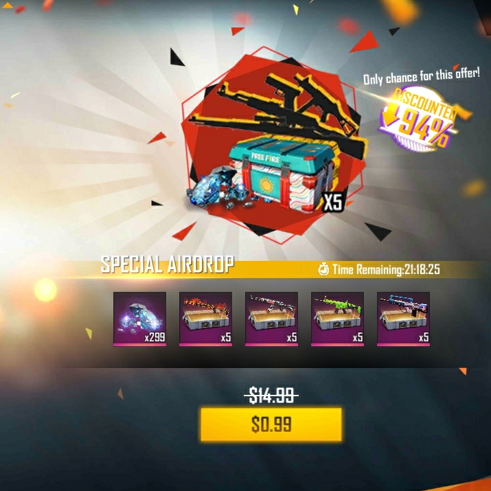 Free Fire Special Airdrops 1 Dollars 0 99 1 06 1 08 1 09 Buy Online At Best Prices In Nepal Daraz Com Np
